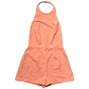 Revolve Bec + Bridge Peach Honour Halter Open Back Romper 6